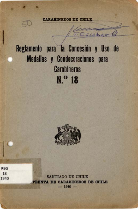 Reglamento 18 1940